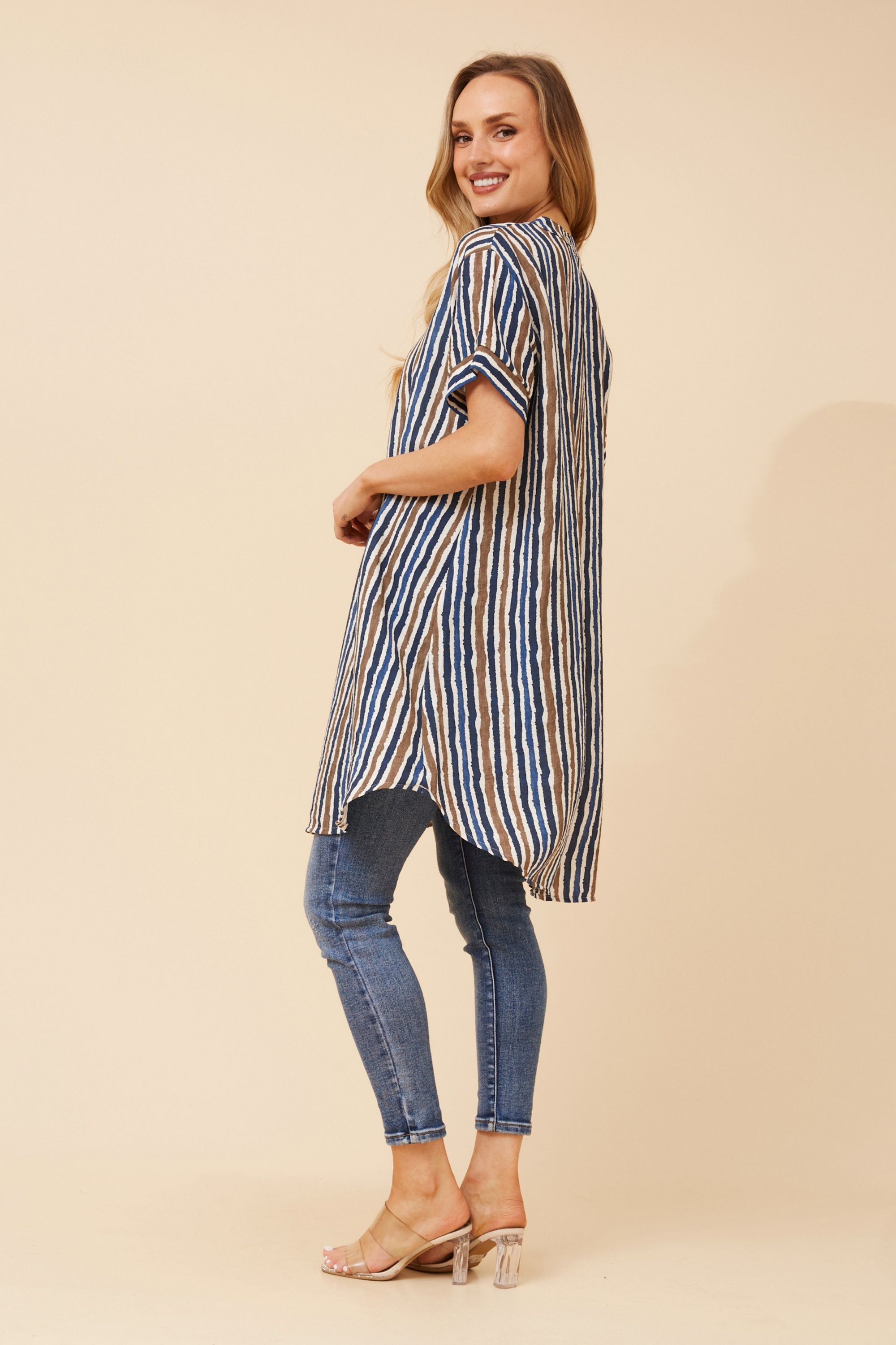 MICAH STRIPE PRINT TUNIC