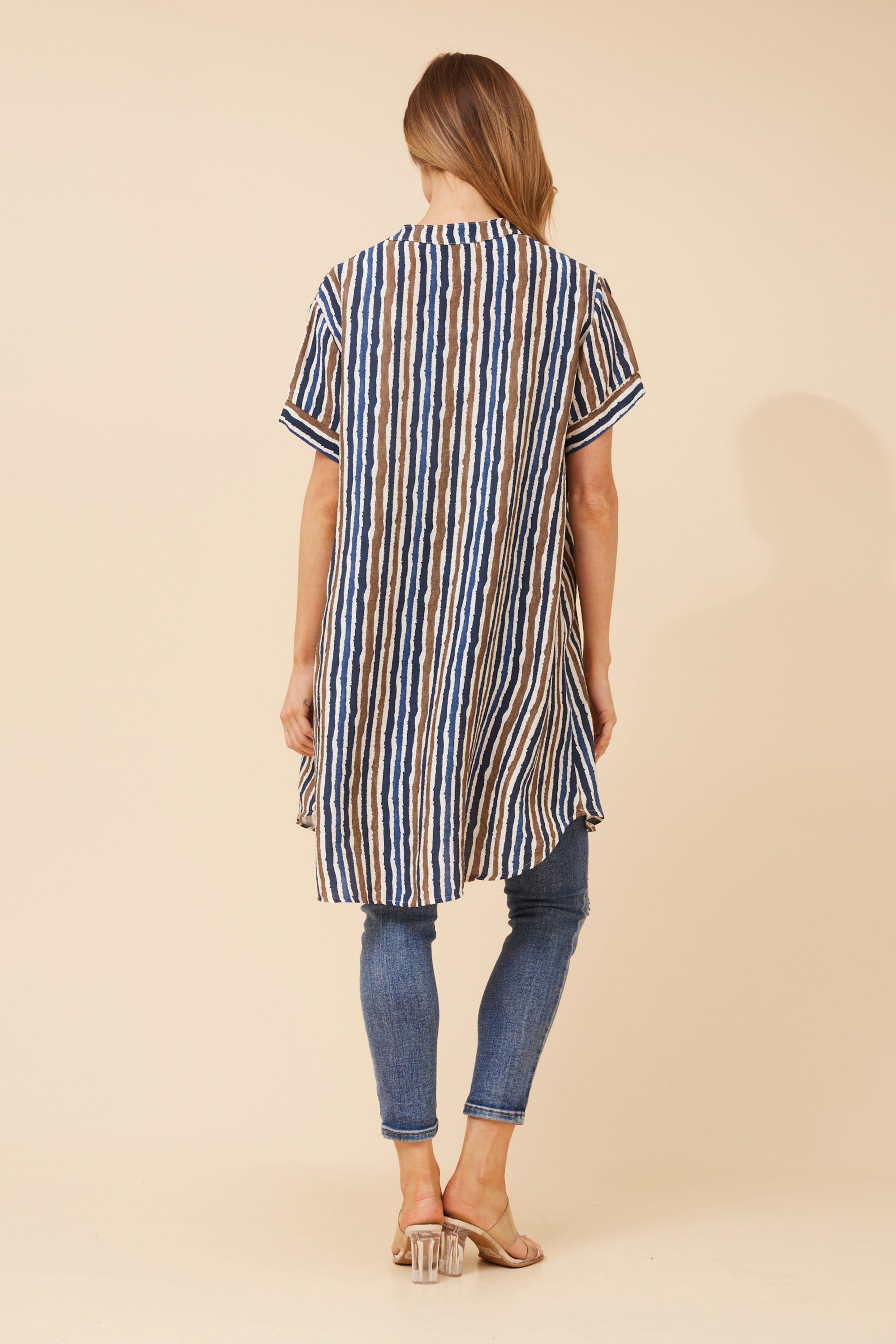 MICAH STRIPE PRINT TUNIC