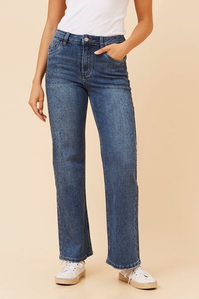 MICOLE DIAMANTE DENIM PANTS