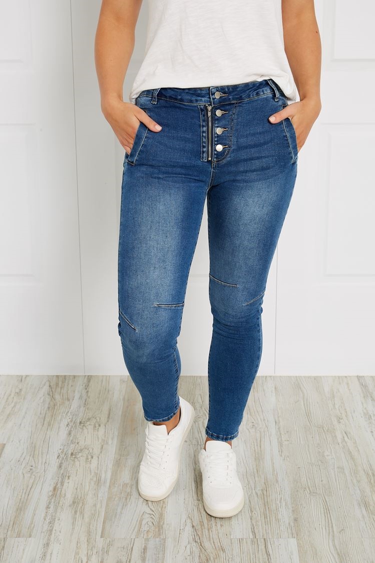 MID RISE SKINNY JEANS
