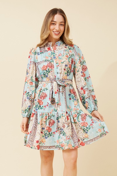 MINERVA FLORAL SHORT DRESS