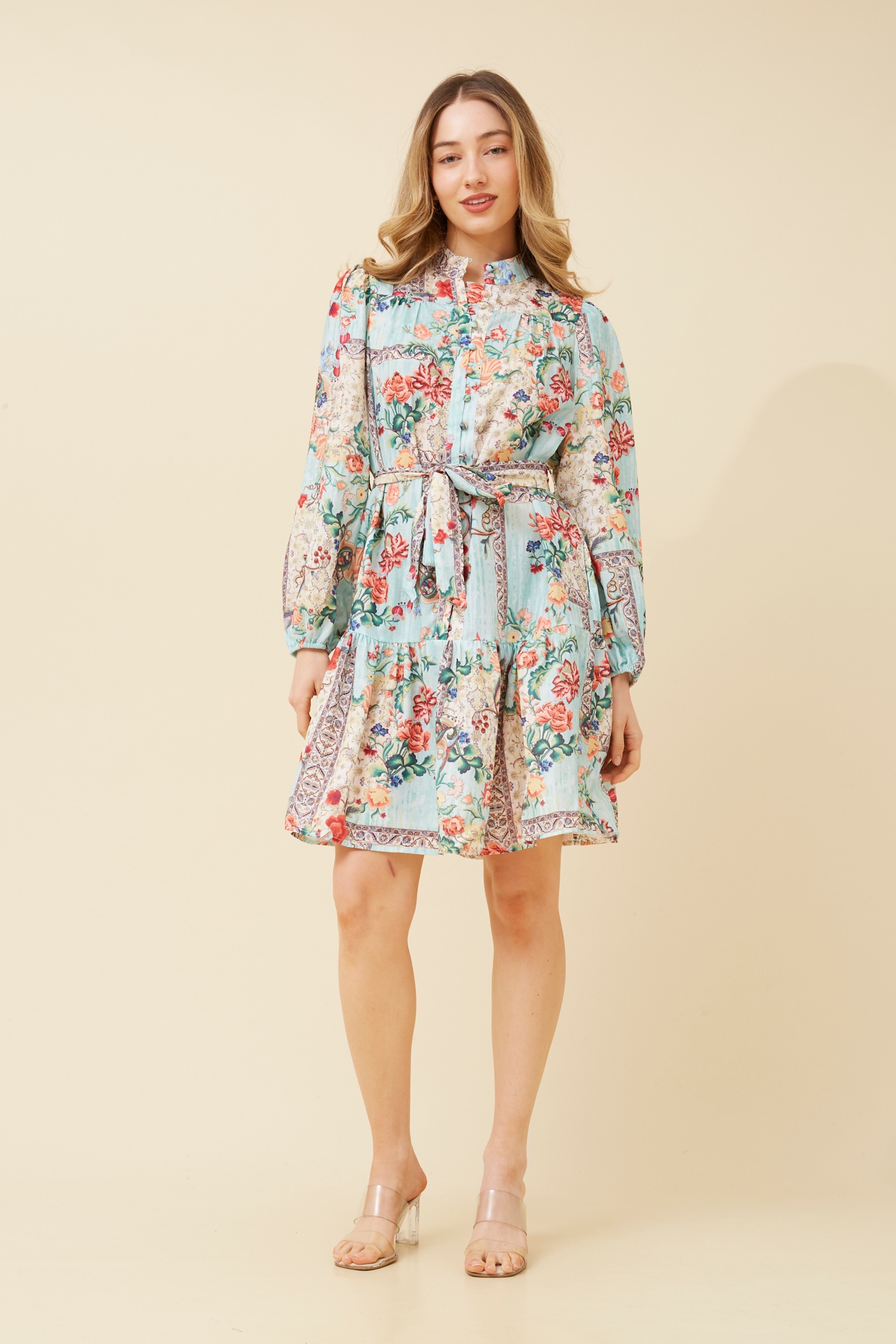 MINERVA FLORAL SHORT DRESS