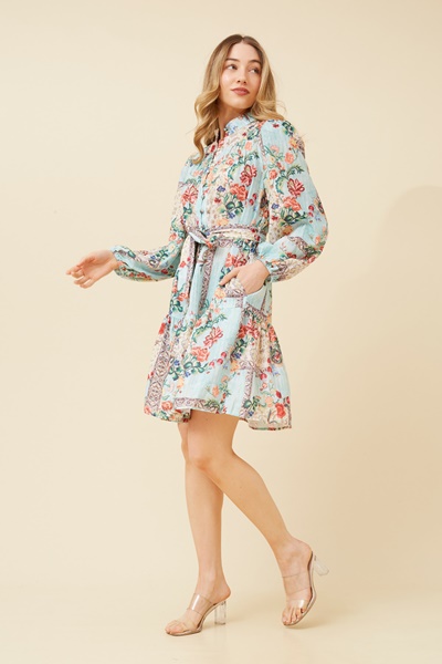 MINERVA FLORAL SHORT DRESS