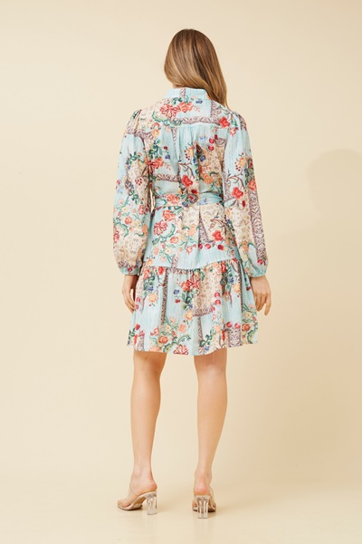 MINERVA FLORAL SHORT DRESS