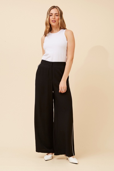 MIRIELLE SOLID WIDE LEG PANTS