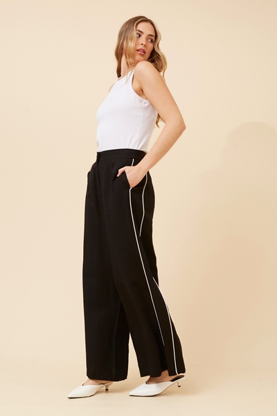 MIRIELLE SOLID WIDE LEG PANTS