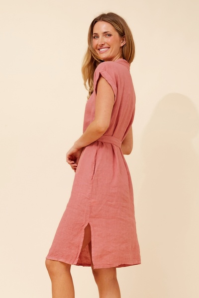 MIUCCA LINEN SHIRT DRESS