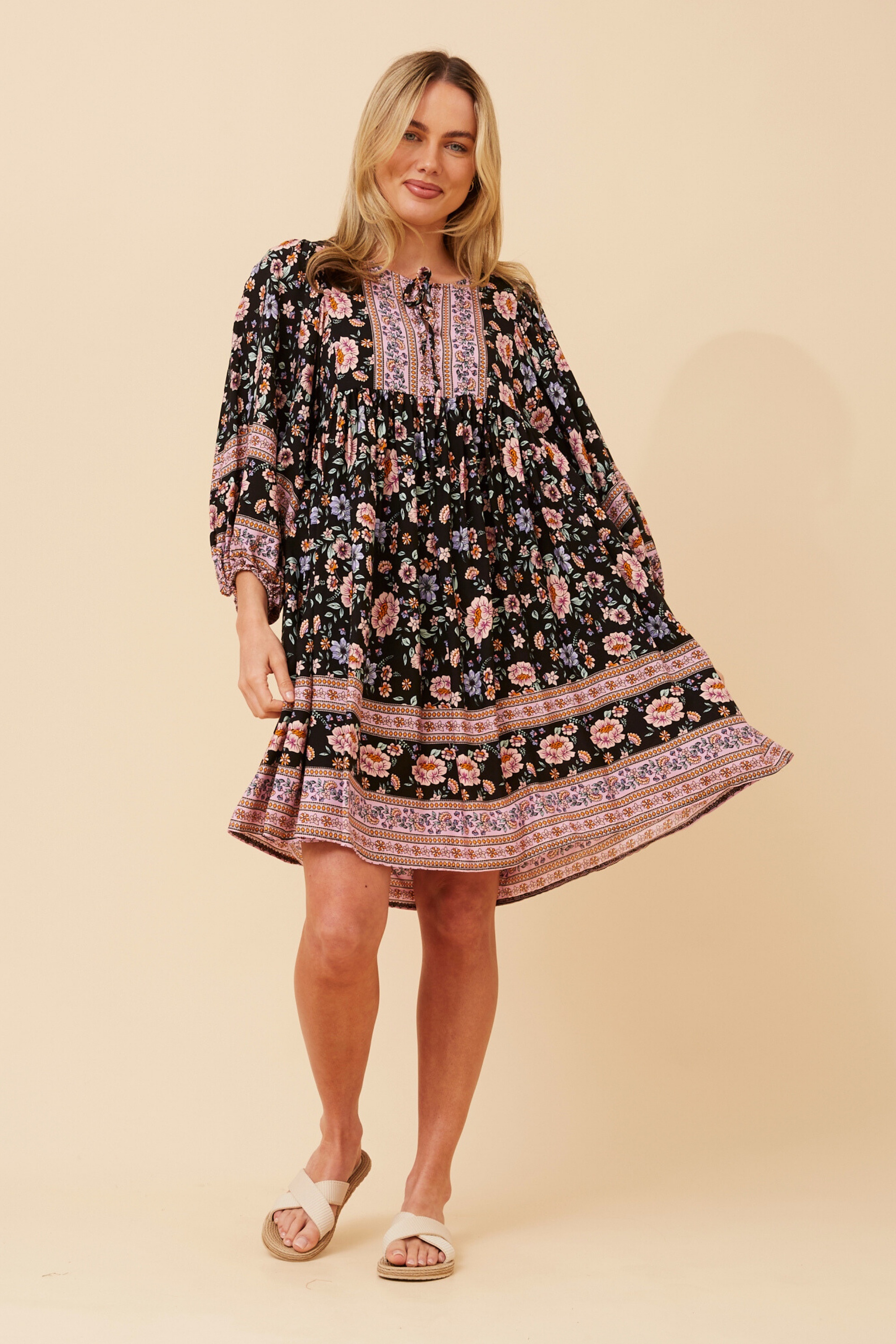 MOLLY FLORAL BABY DOLL DRESS