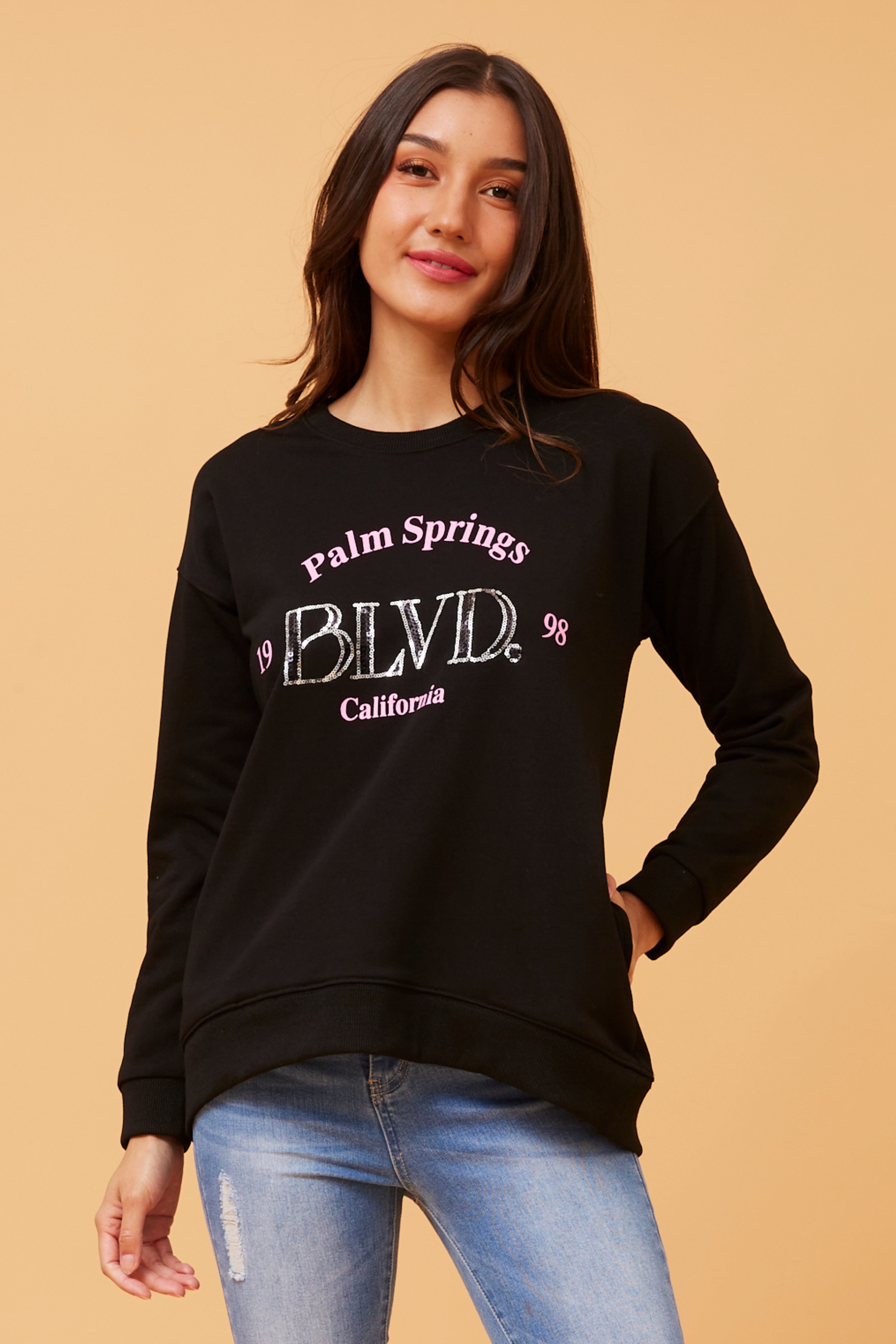 MONAR SEQUIN GRAPHIC JUMPER