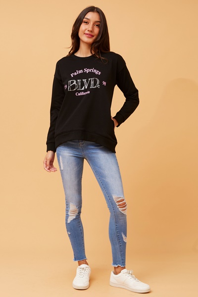MONAR SEQUIN GRAPHIC JUMPER