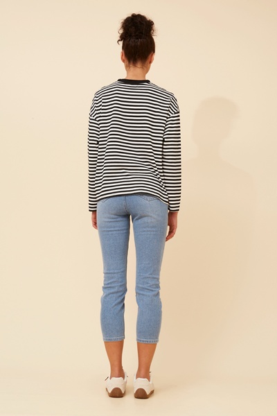 MORGANA STRIPE PRINT TOP