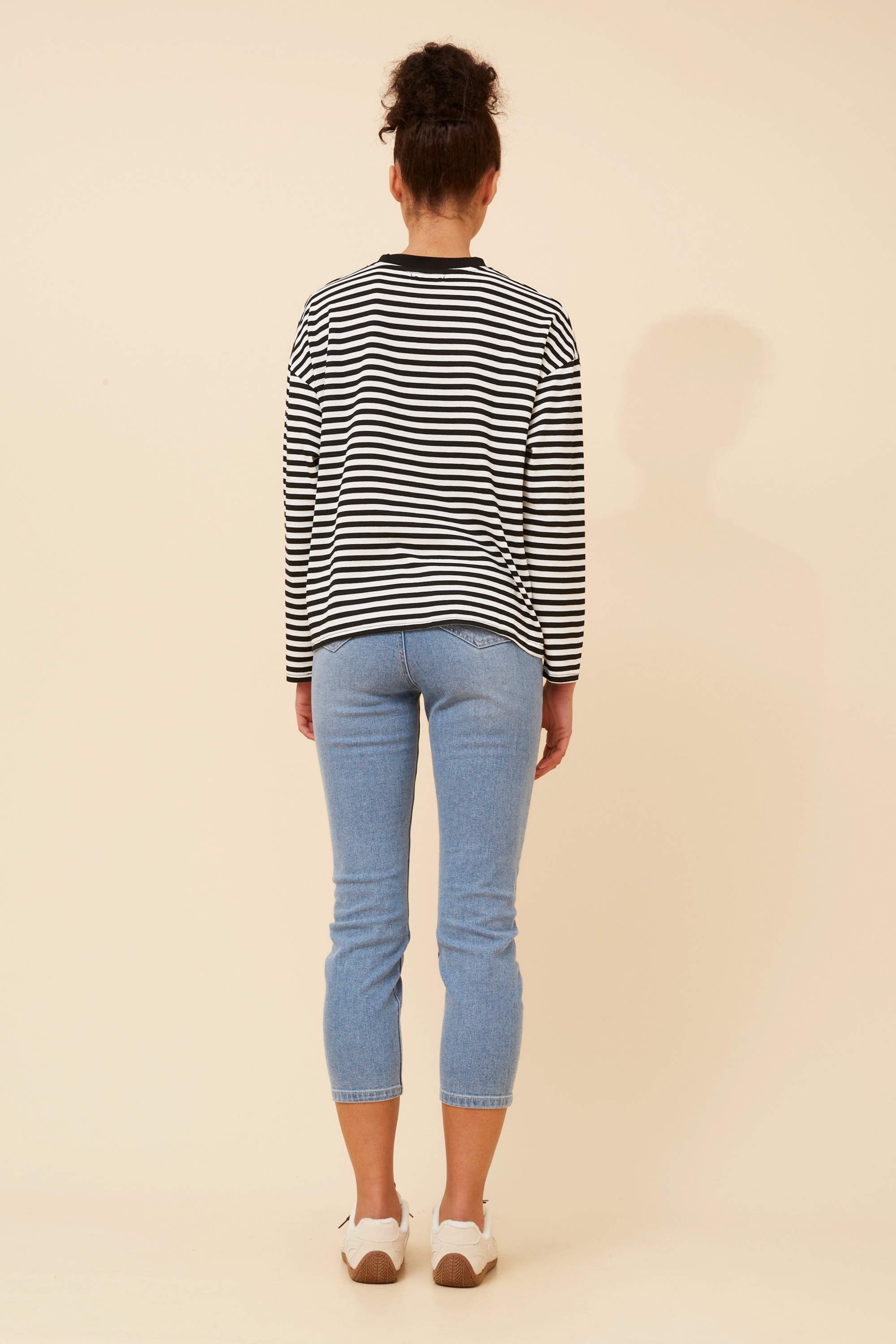 MORGANA STRIPE PRINT TOP
