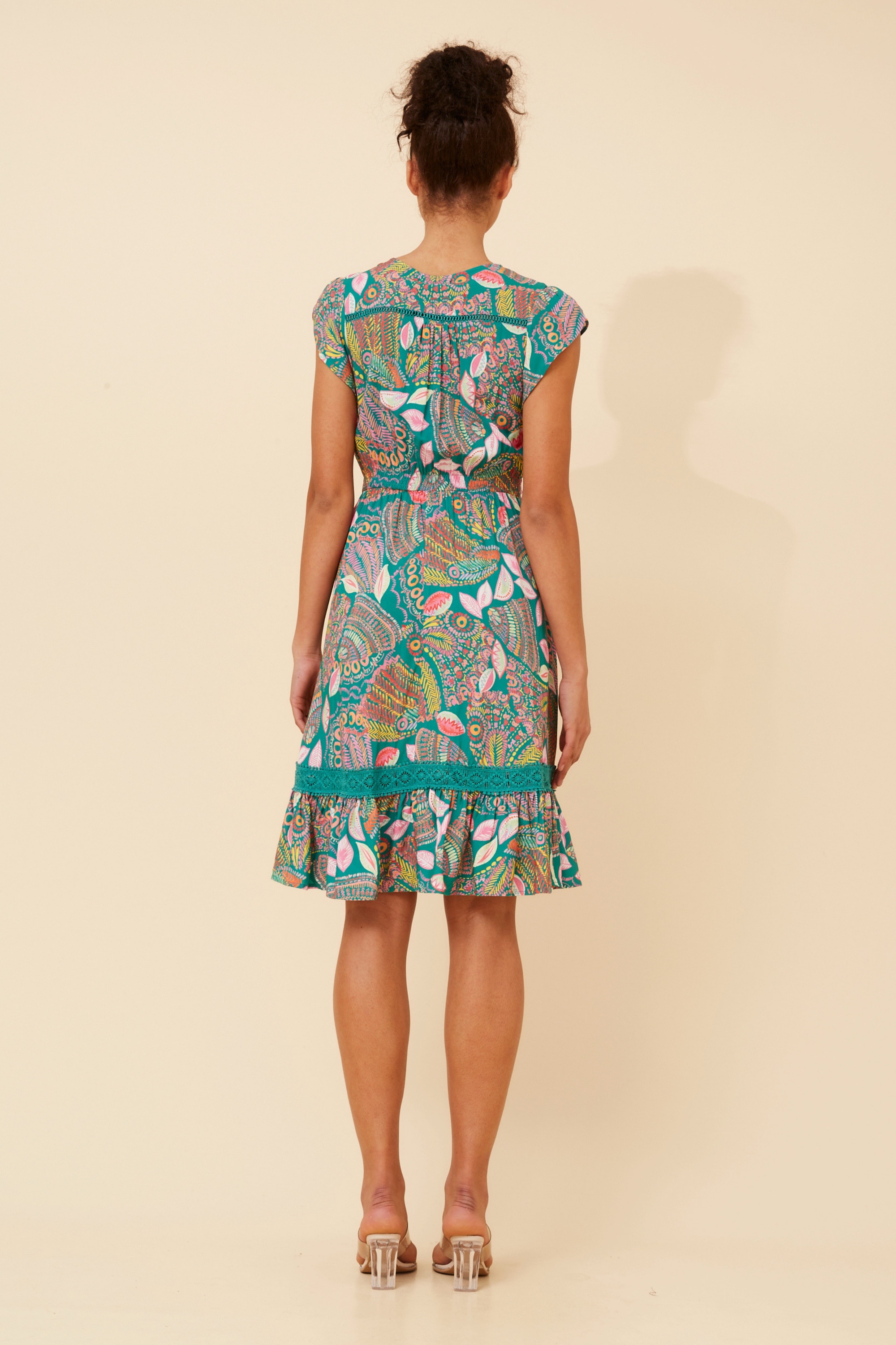 MOROCCO ABSTRACT PRINT DRESS
