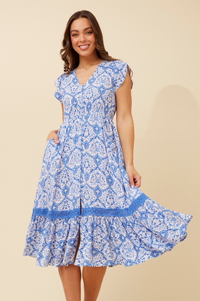 MOROCCO BOHO MIDI DRESS