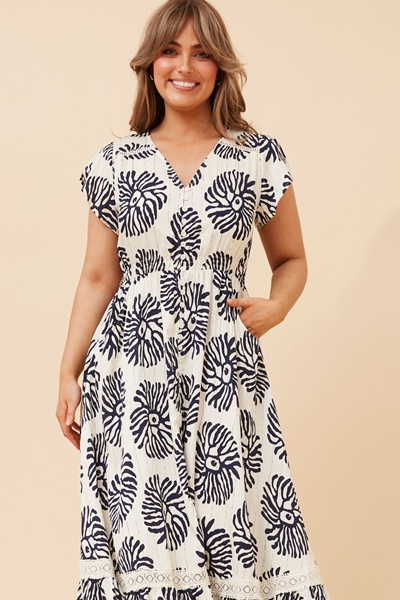 MOROCCO BORDER PRINT MAXI DRESS