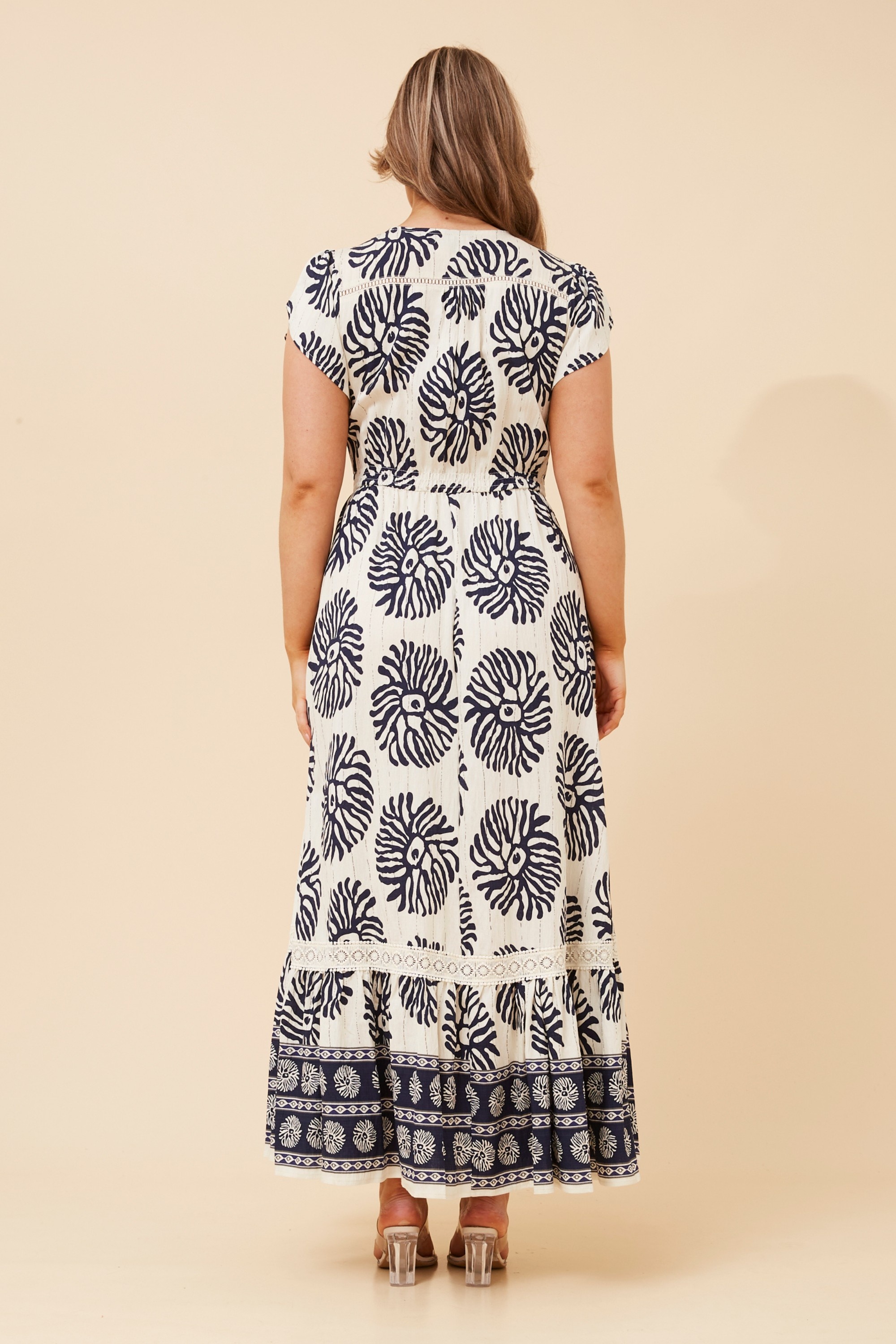 MOROCCO BORDER PRINT MAXI DRESS