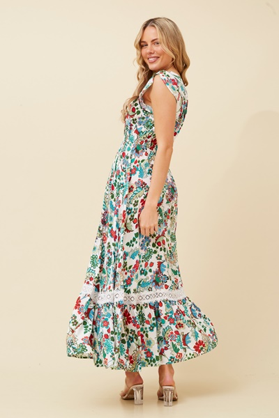 MOROCCO BOTANICAL PRINT DRESS