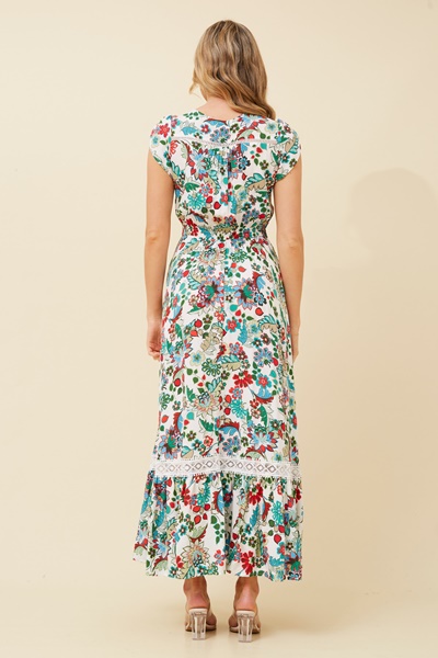 MOROCCO BOTANICAL PRINT DRESS