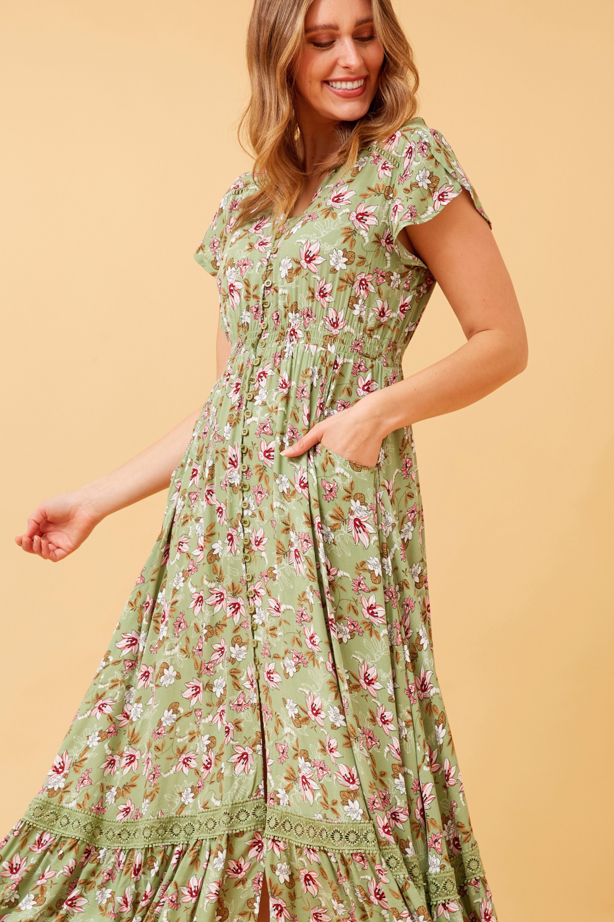 Morocco floral boho maxi dress & Buy Online & Femme Connection