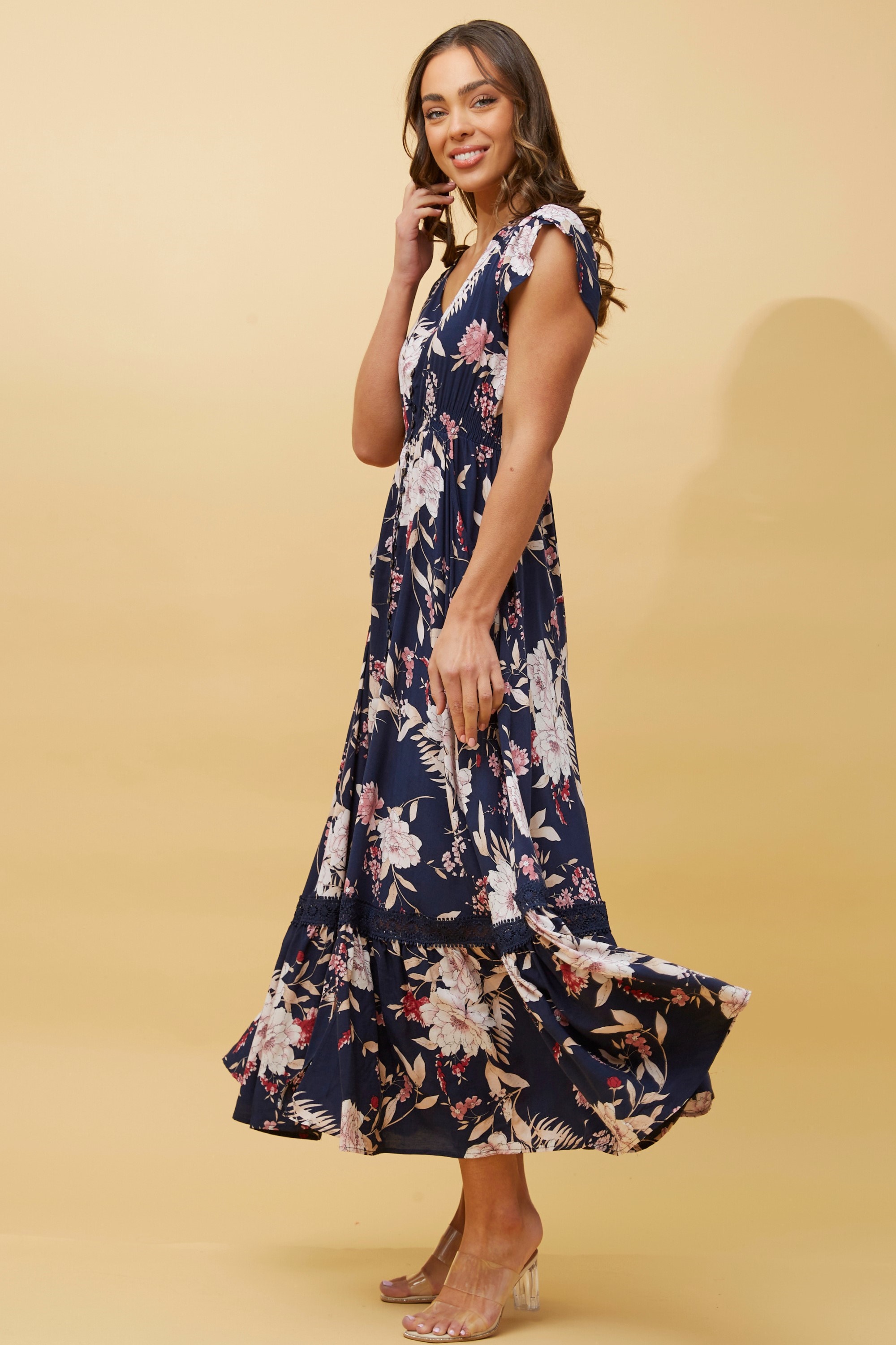 MOROCCO FLORAL MAXI DRESS