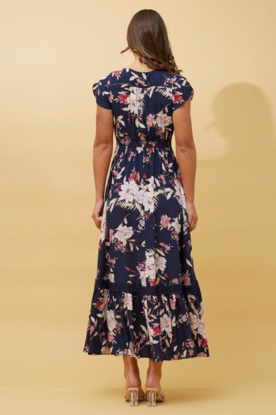 MOROCCO FLORAL MAXI DRESS