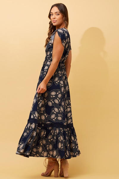 MOROCCO FLORAL MAXI DRESS