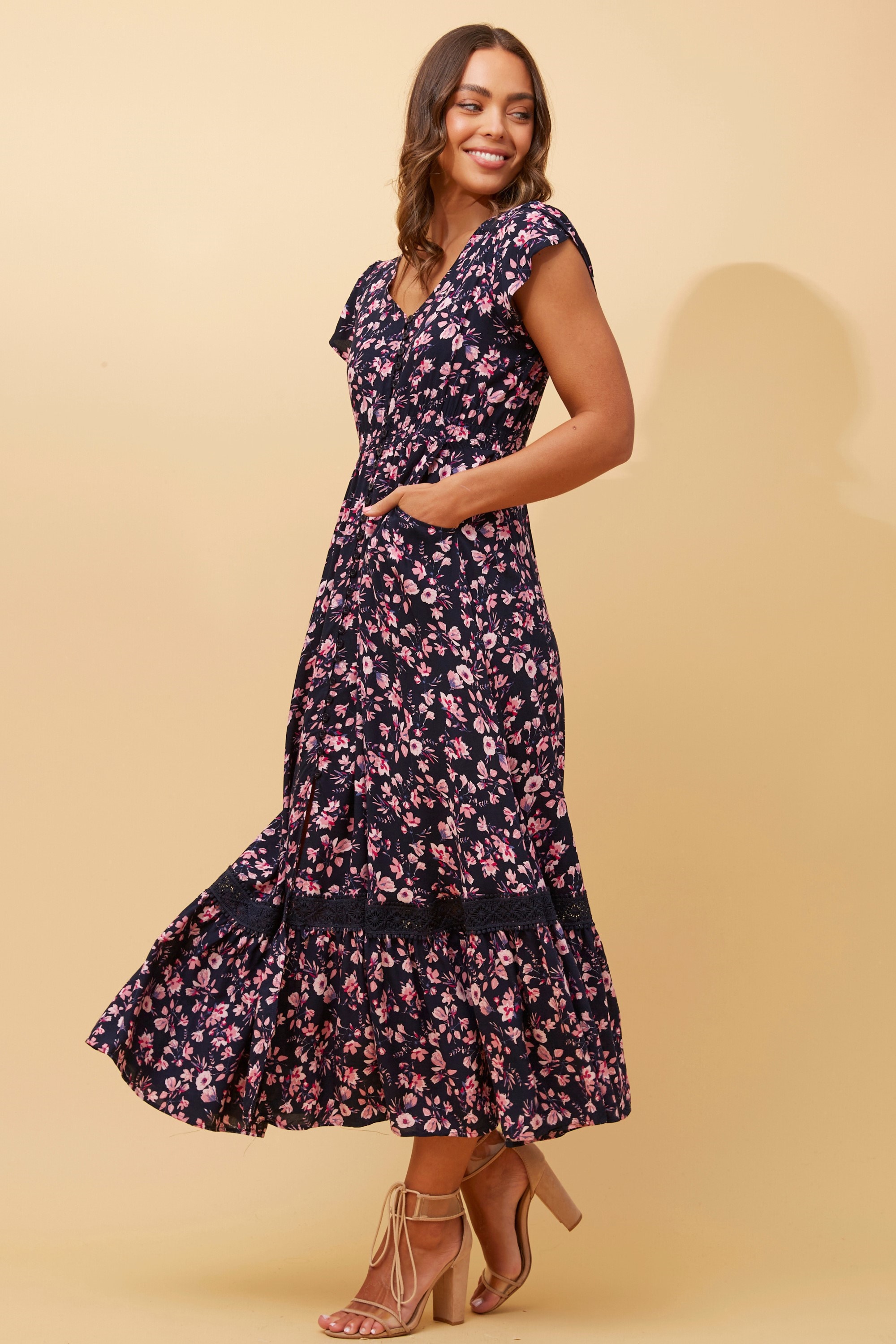 MOROCCO FLORAL MAXI DRESS