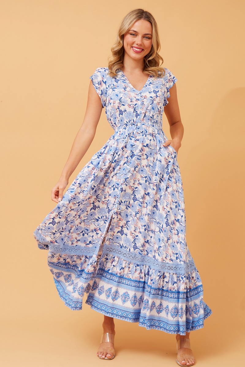 Morocco floral maxi dress & Buy Online & Femme Connection