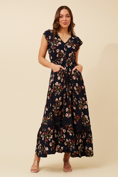 MOROCCO FLORAL MAXI DRESS