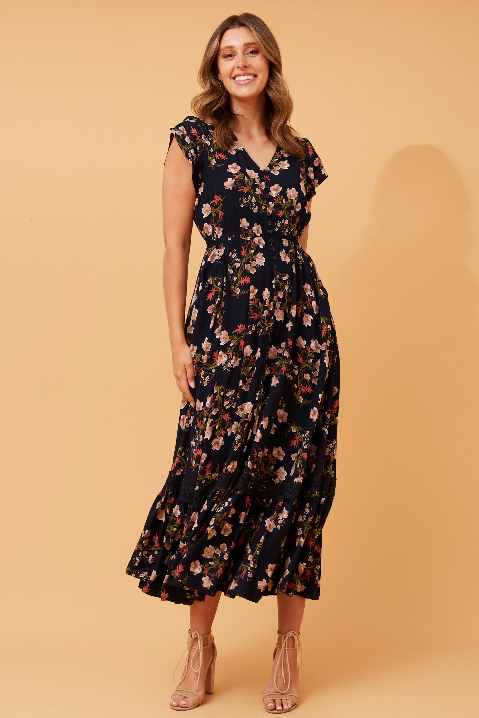 MOROCCO FLORAL MAXI DRESS