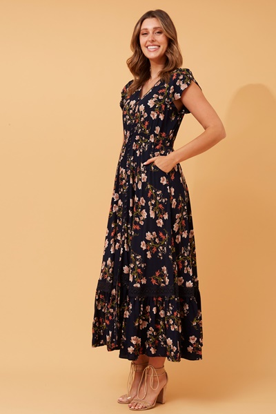 MOROCCO FLORAL MAXI DRESS