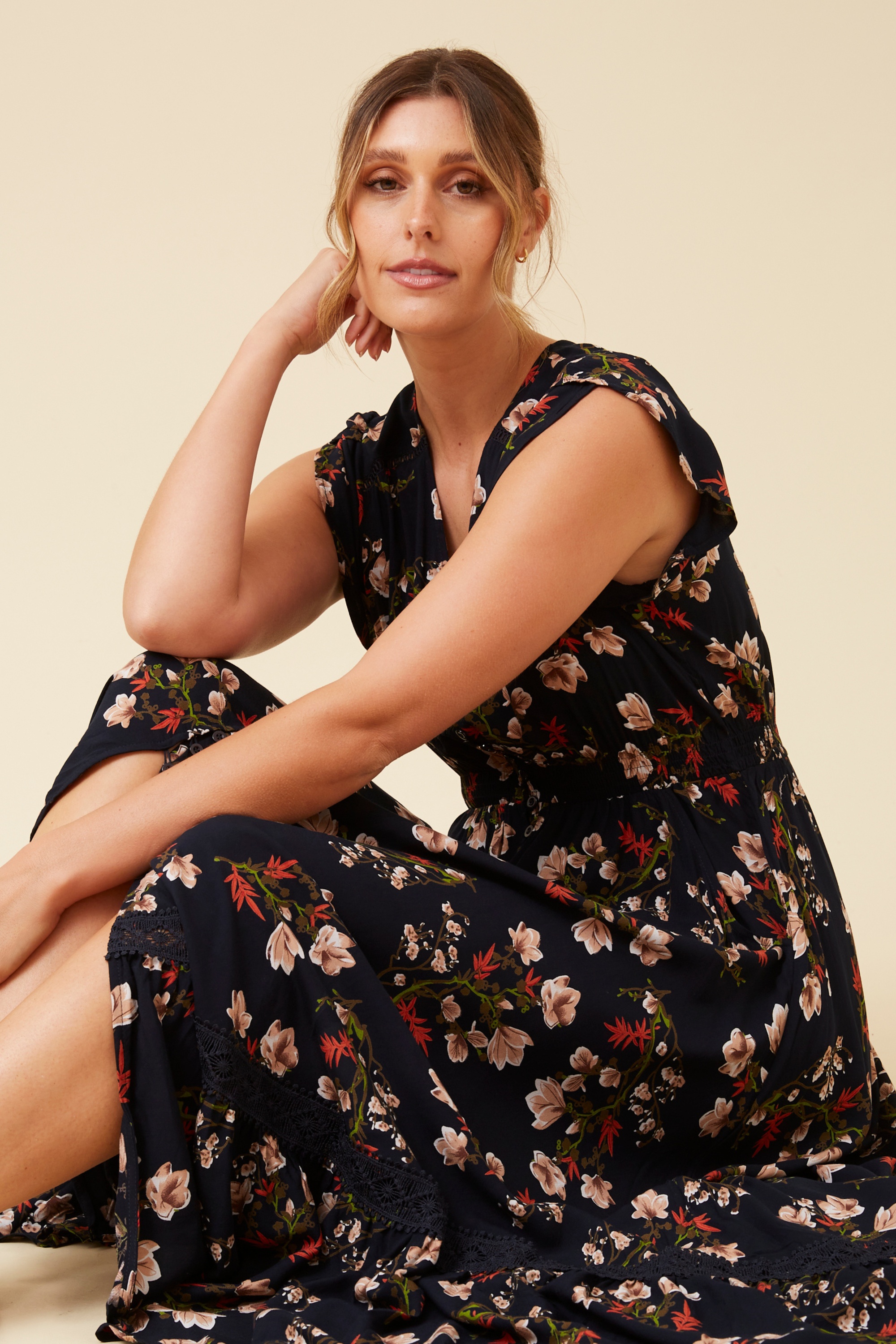 MOROCCO FLORAL MAXI DRESS