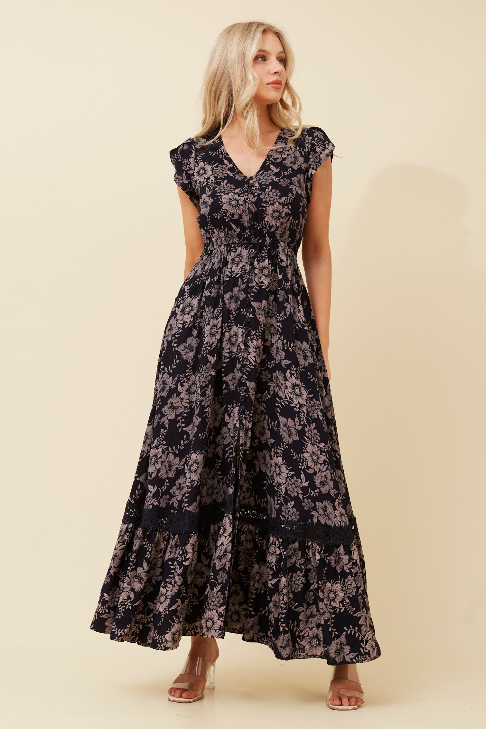 MOROCCO FLORAL MAXI DRESS