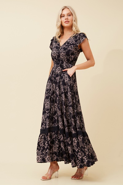 MOROCCO FLORAL MAXI DRESS