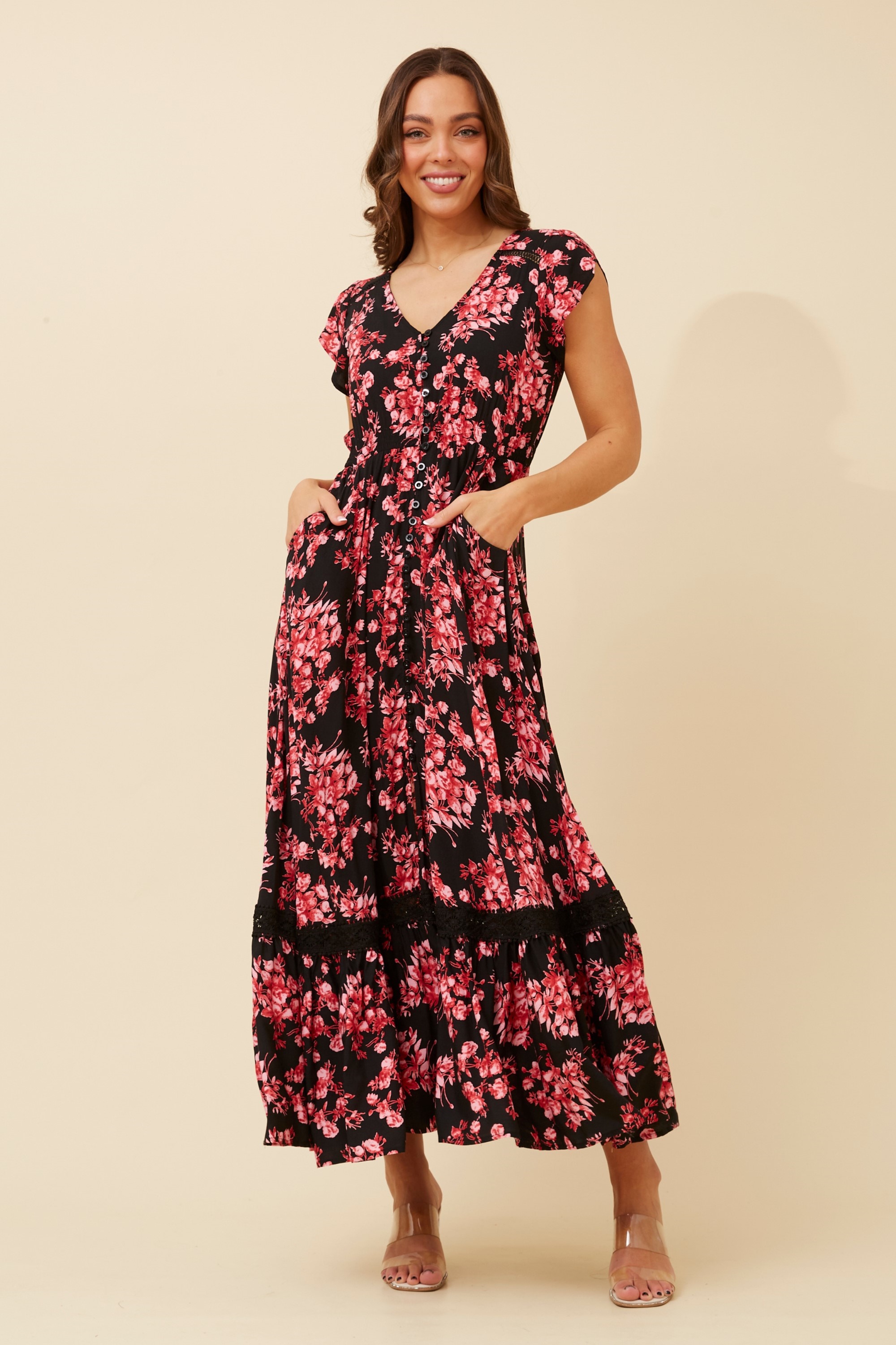 MOROCCO FLORAL MAXI DRESS