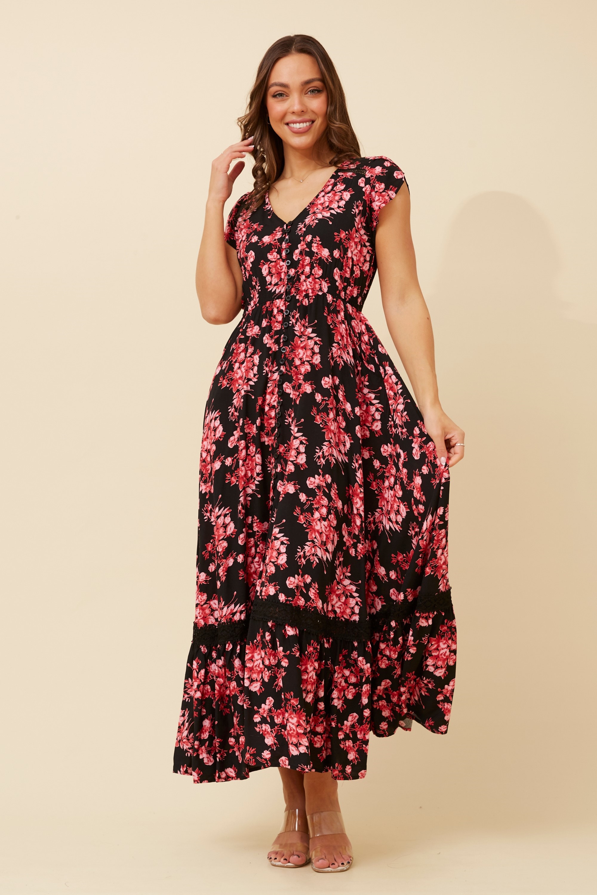 MOROCCO FLORAL MAXI DRESS