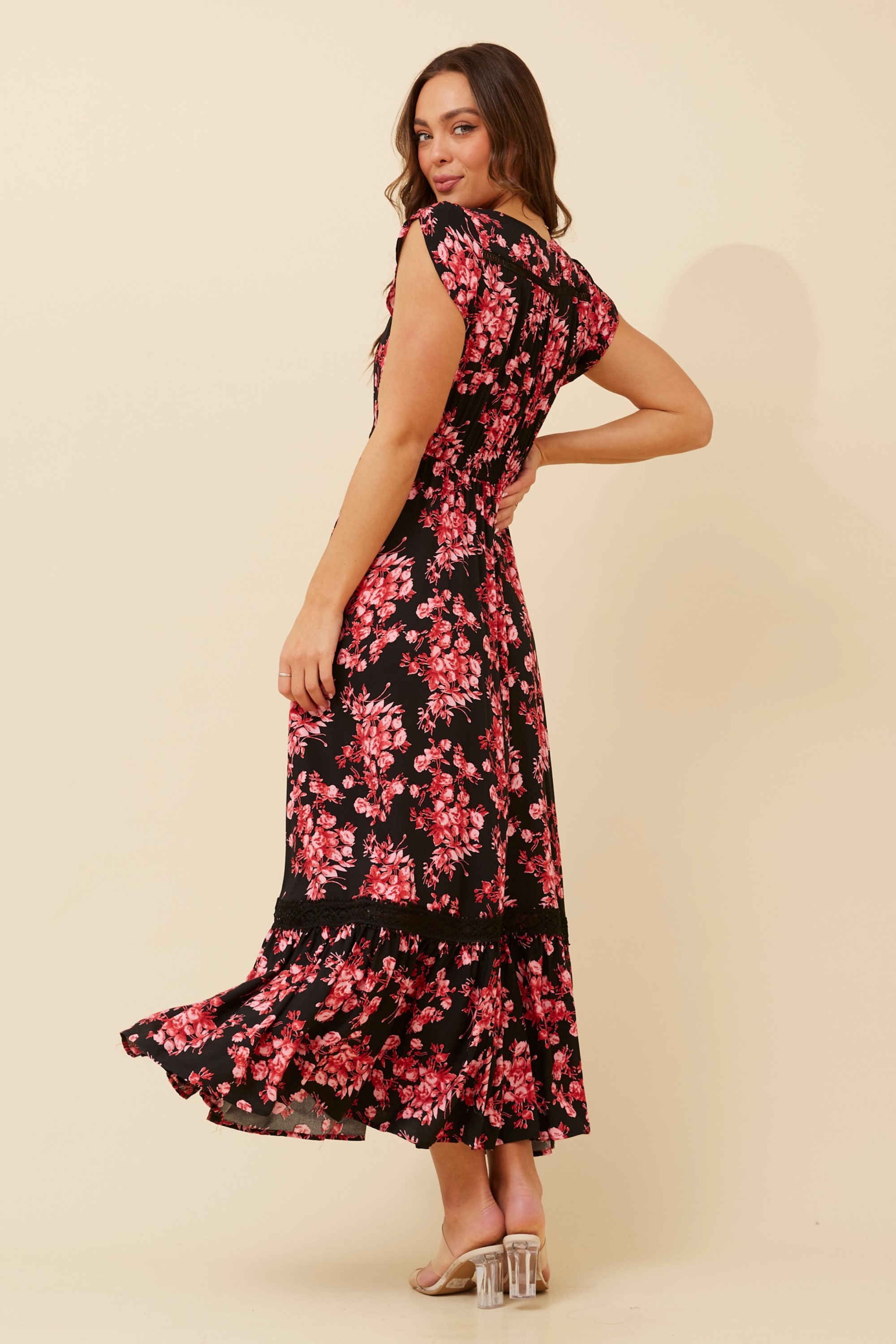 MOROCCO FLORAL MAXI DRESS