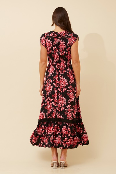 MOROCCO FLORAL MAXI DRESS