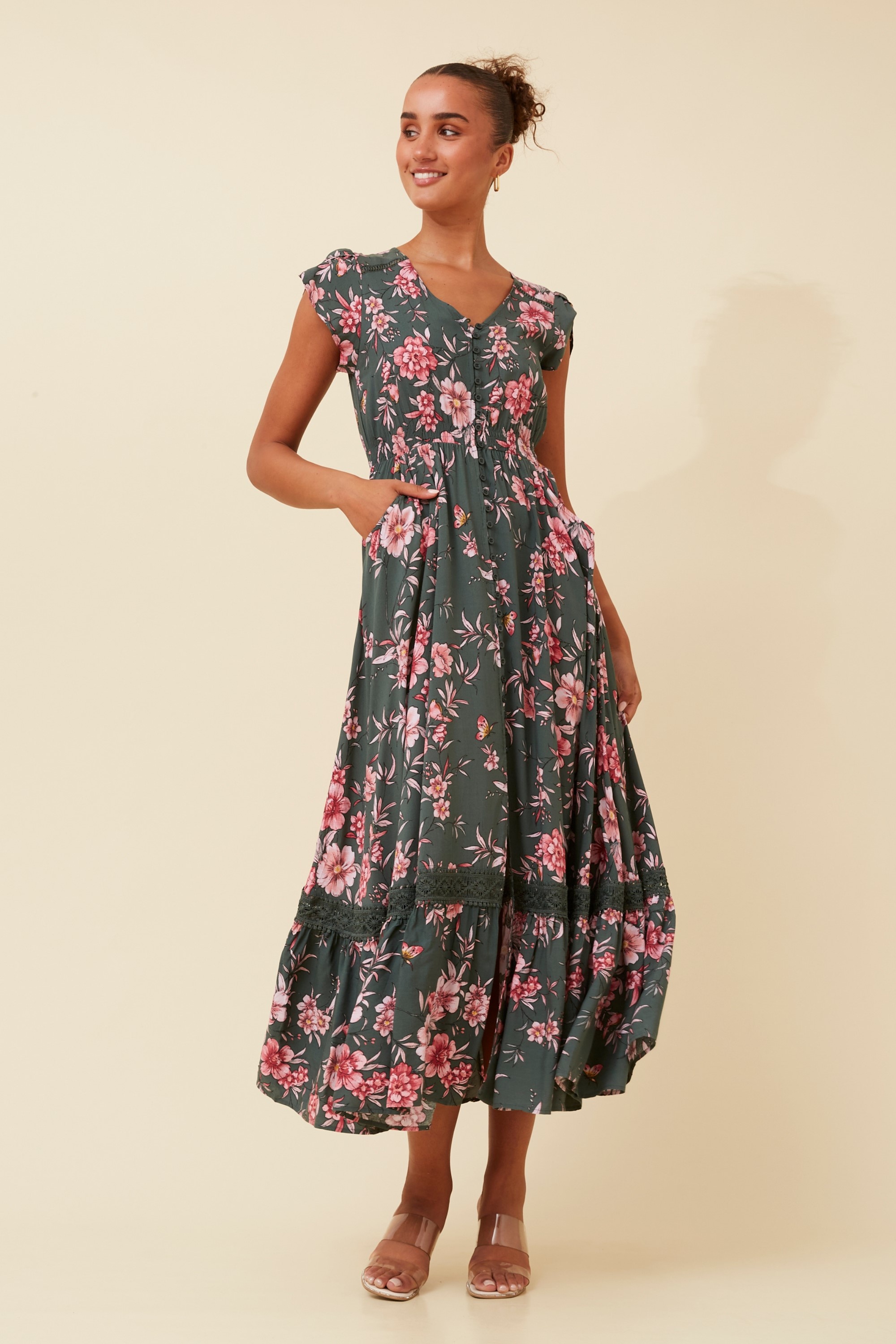 MOROCCO FLORAL MAXI DRESS
