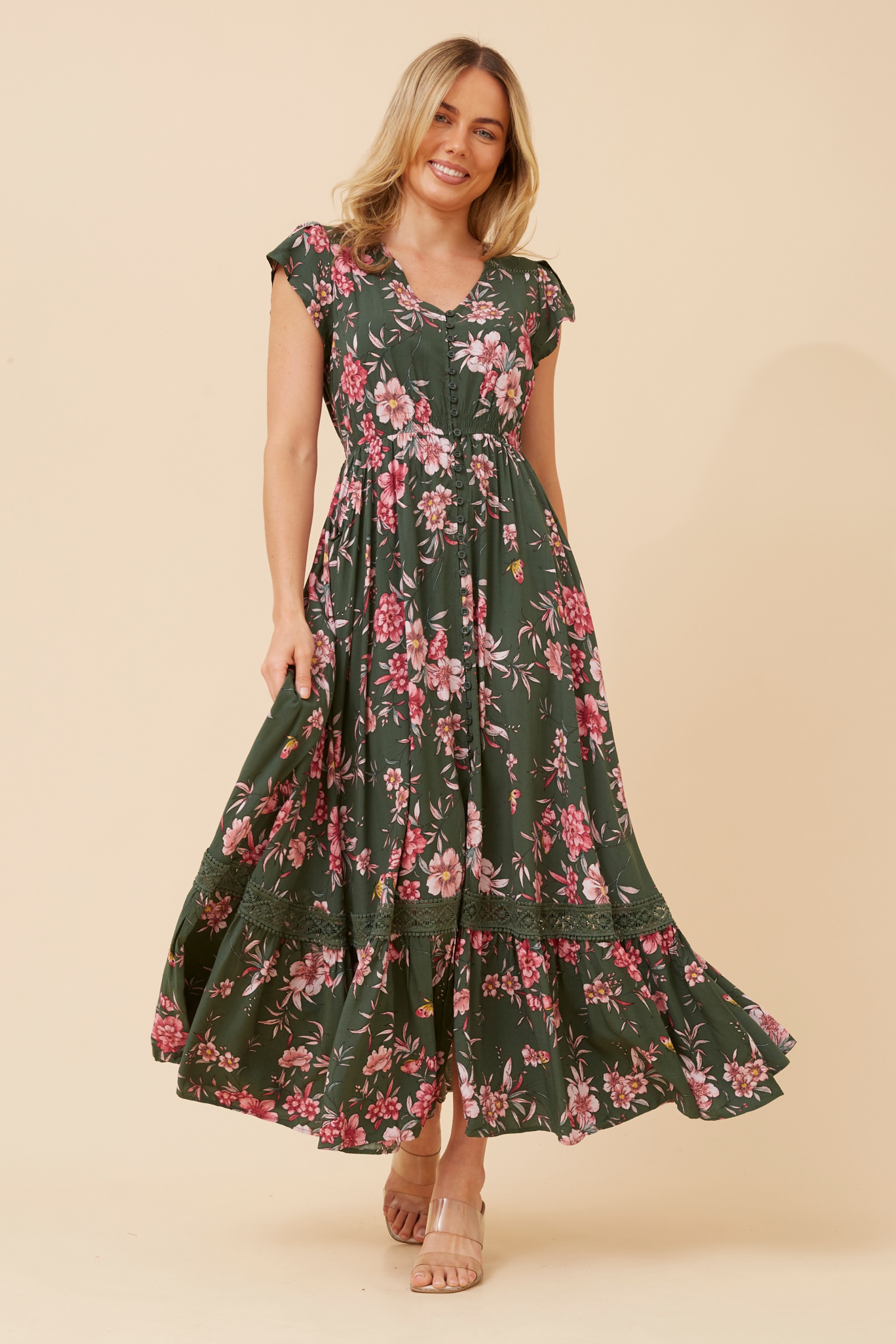 MOROCCO FLORAL MAXI DRESS