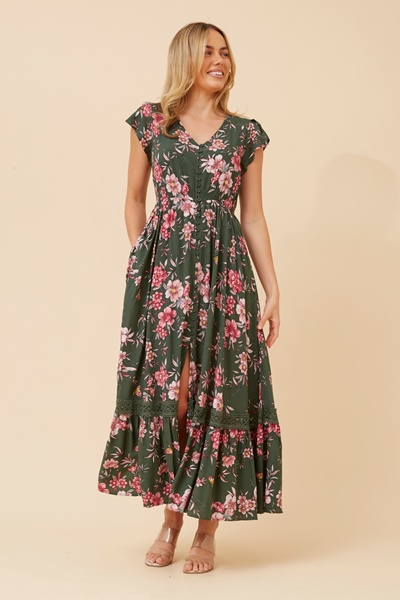 MOROCCO FLORAL MAXI DRESS