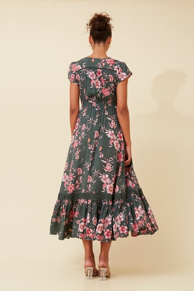 MOROCCO FLORAL MAXI DRESS