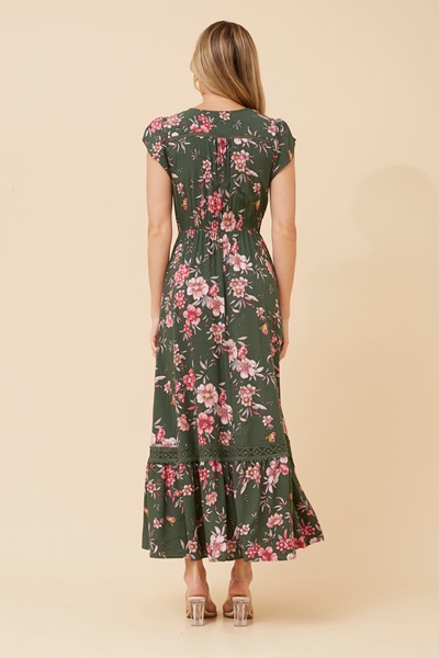 MOROCCO FLORAL MAXI DRESS