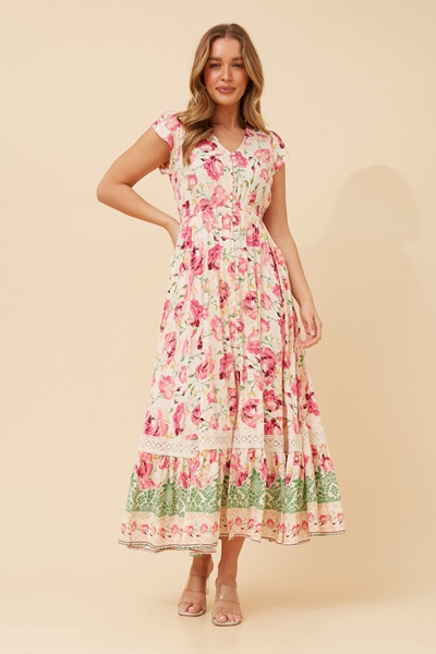 MOROCCO FLORAL MAXI DRESS