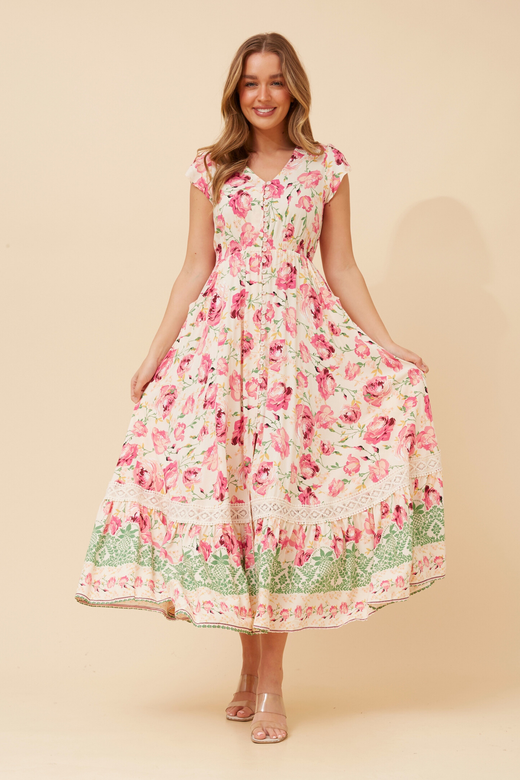 MOROCCO FLORAL MAXI DRESS