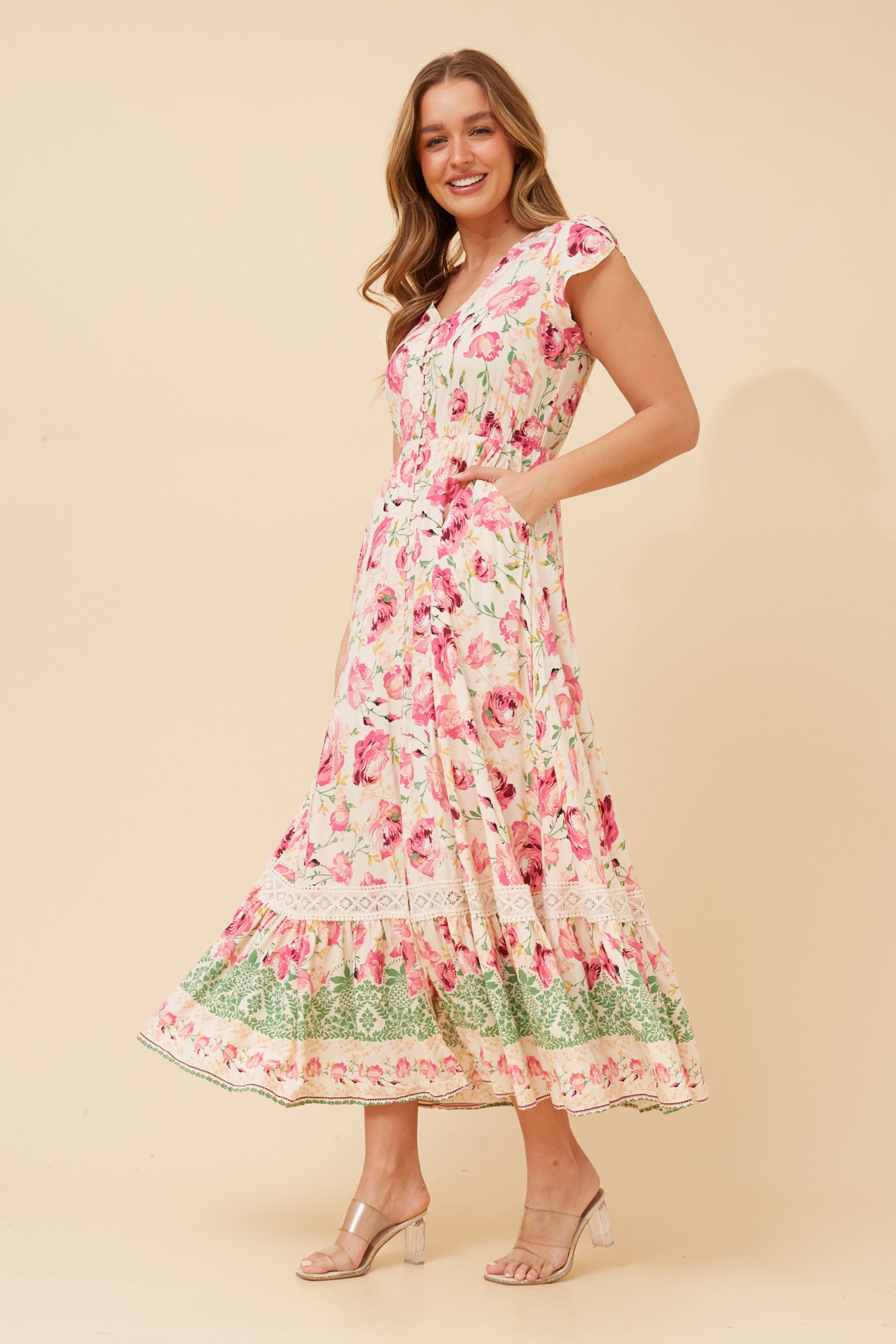 MOROCCO FLORAL MAXI DRESS