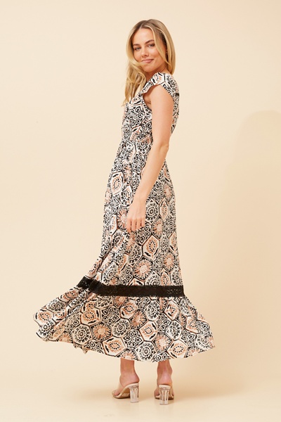 MOROCCO FLORAL  MAXI DRESS