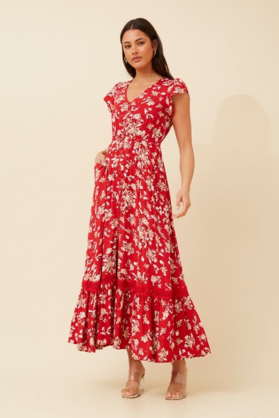 MOROCCO FLORAL MAXI DRESS