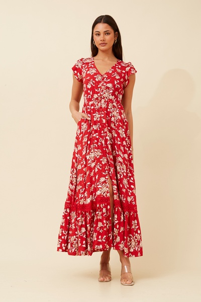MOROCCO FLORAL MAXI DRESS