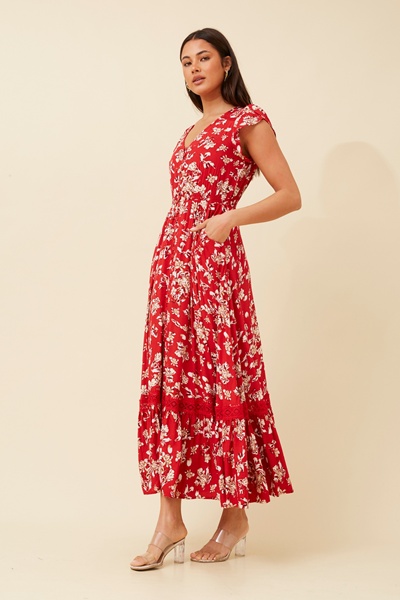 MOROCCO FLORAL MAXI DRESS